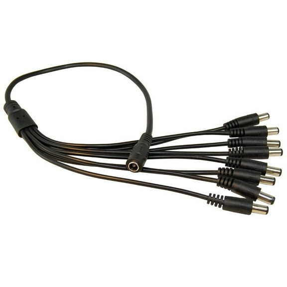 HQRP 8 Way DC Splitter Cable Cord for CCTV Security Camera System