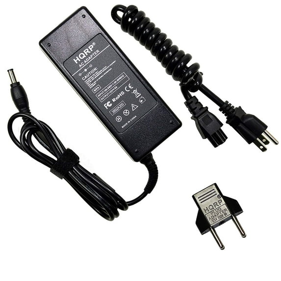 HQRP AC Adapter for Insignia HDAD36W101-AB NS-28D220NA16 NS-32DD310NA15 LED TV Power Supply Cord Adaptor + Euro Plug Adapter
