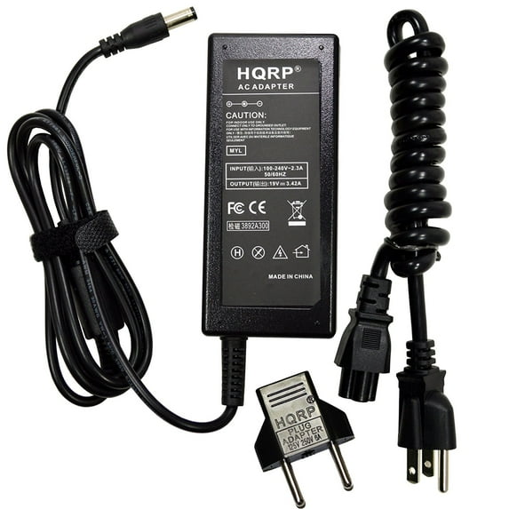HQRP AC Adapter for Insignia NS-32E440A13 32"" LCD LED TV Power Supply Cord Adaptor + Euro Plug Adapter