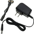 thumbnail image 1 of HQRP AC Adapter w/ 9V Battery Snap Connector for Boss CS-3 Compression Sustainer DS-1 Distortion MT-2 Metal Zone RC-3 Loop Station RV-5 Effects Pedal w/ Battery Clip Converter, 1 of 7