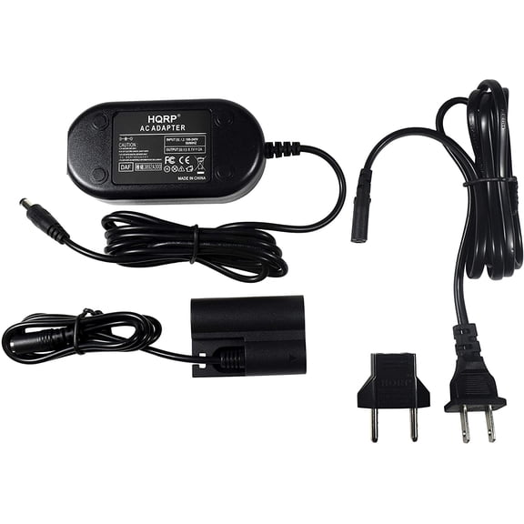 HQRP AC Power Adapter Kit for Canon ACK-E2 / ACKE2 (contains AC Adapter AC-E2, AC Cable and DC Coupler DR-400) Replacement