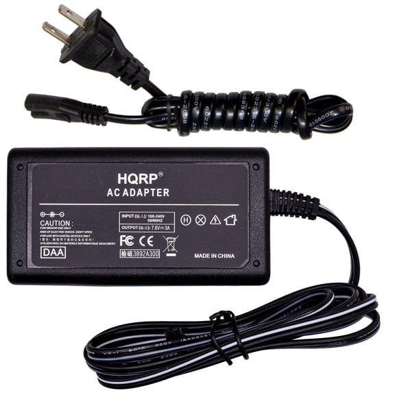 HQRP AC Power Adapter for Sony SLT-A65, SLT-A65V, SLT-A65VK, SLT-A77, SLT-A77V, SLT-A77VQ, SLT-A57, SLT-A57K, DSLR-A390, a390, SLT-A99 Digital Camera + Euro Plug Adapter