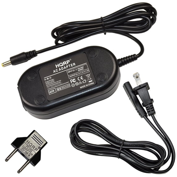 HQRP AC Power Adapter for Casio Exilim EX-S600, EX-S770, EX-S880, EX-Z3 Digital Camera (incl. USA Plug & Euro Adapter)