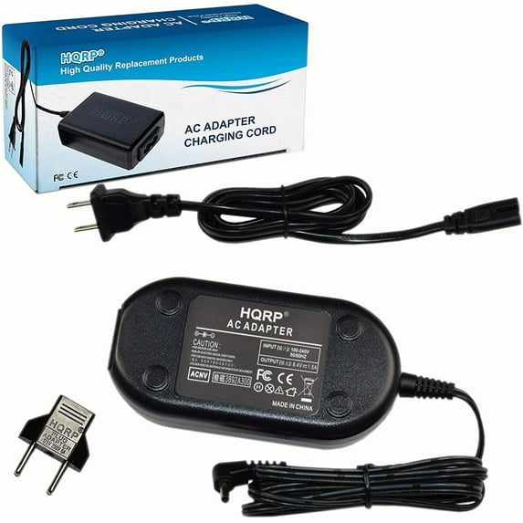 HQRP AC Power Adapter for Samsung VP-D55 VP-D60 VP-D63 VP-D65 SC-W71 SCW71 Camcorder - (incl. USA Plug & Euro Adapter)