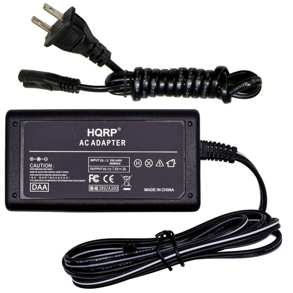 HQRP AC Power Adapter for Sony CLM-V55 Clip-on LCD Monitor CLMV55 / CLMV55BDL1 / DSLR Cameras + HQRP Euro Plug Adapter