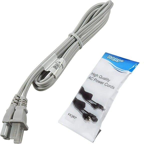 HQRP AC Power Cord Compatible with Yamaha CLP-120 / CLP-220 / CLP-311 / CLP-400 / CLP-500 / CLP-511 / CLP-920, Mains Cable