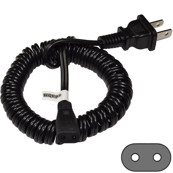 HQRP AC Power Cord for Remington DF10, DF30, DF40, DA57, DA107, DA307, DA407, RR45, RR35, RR41, R-200 Shaver Lead Mains Cable