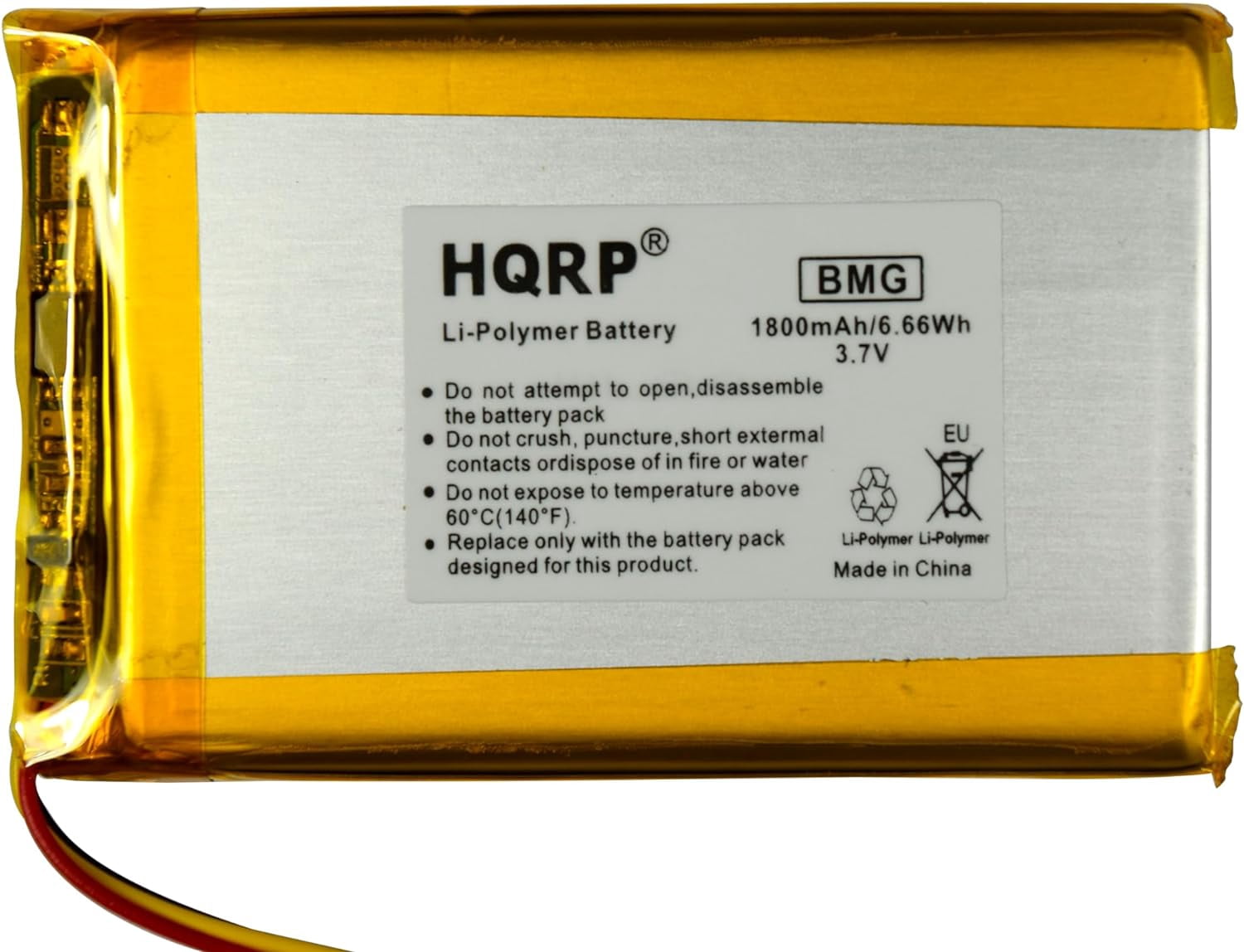 HQRP Replacement Battery For VXI Blue-Parrot PL602030 Headset – 3.7V 250mAh Li-Polymer 4 thumbnail image