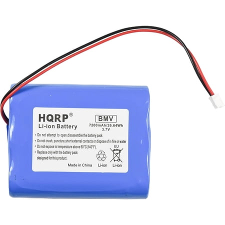 HQRP Battery Compatible with Simplehuman ST3026 ST3027 ST3028 BT1080 Sensor Makeup Mirror 3.7V 7200mAh Li-Ion