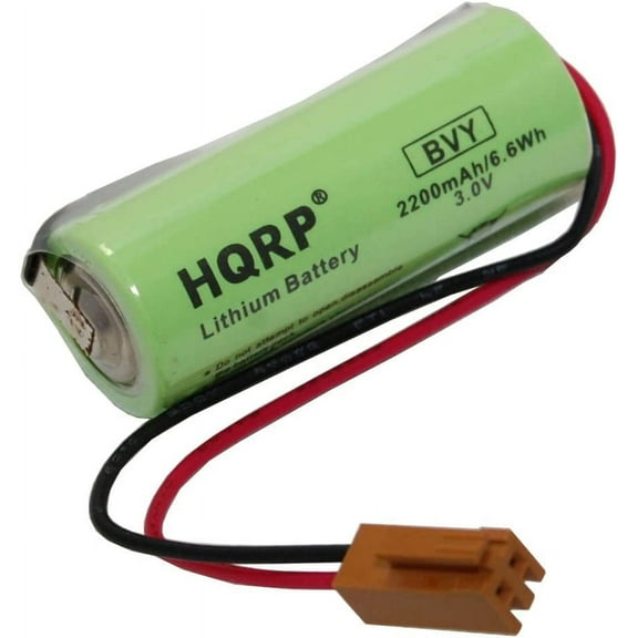 HQRP Battery for Fanuc A98L-0031-0012 A02B-0200-K102 Sanyo CR17450SE-R-3V fits CNC Series Power Mate iD