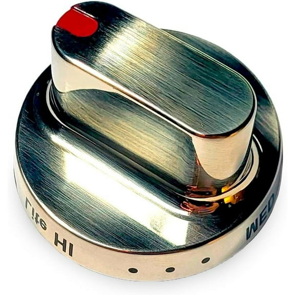 HQRP Burner Dial Range Knob Replacement for Samsung FX510BFGS FX510BGS FX710BGS NX583G0VBSR NX58F5300SS NX58F5500SS NX58H5600SS GAS Oven Stove