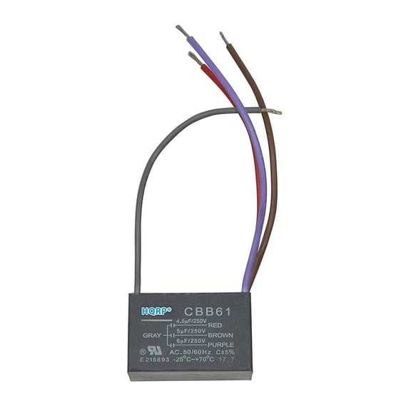 HQRP Capacitor for Hampton Bay Ceiling Fan 4.5uf+5uf+6uf 4-Wire CBB61