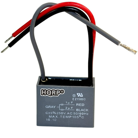 HQRP Ceiling Fan Capacitor CBB61 1uf+2uf 3-Wire