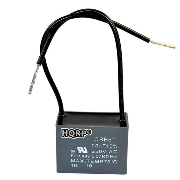 HQRP Ceiling Fan Capacitor CBB61 20uf 2-Wire