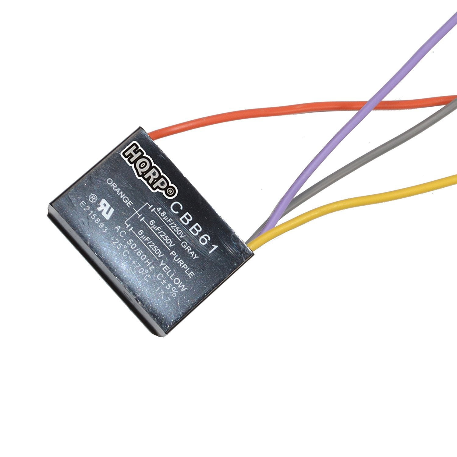 HQRP Replacement Capacitor For Hampton Bay Ceiling Fans - 4.8uf+6uf+6uf 4-Wire UL Listed