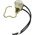 thumbnail image 1 of HQRP Ceiling Fan Switch Compatible with Zing Ear ZE-109, Canal CS20-5220-DP, Sun-Lite J-101, Gardner Bender GSW-31 2-Wire Pull Chain Fan Light Switch With 2 Pre-Installed Wires, UL Listed, 1 of 7