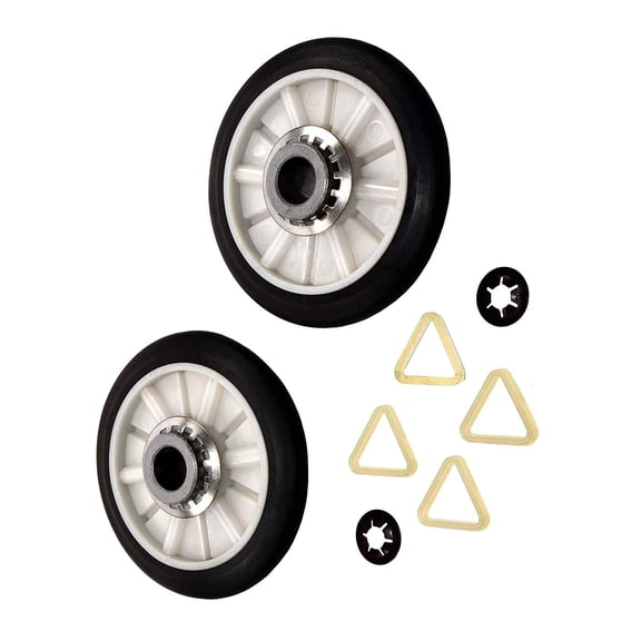 HQRP Dryer Drum Support Roller Kit Replacement for KELC500TAL0 KELC500TAL1 KEYS700JQ0 KEYS700JQ1 KGLC500TWH0 KGLC500TWH1 KGYS700LT0 YKEYS710JQ1 YKEYS710LQ0
