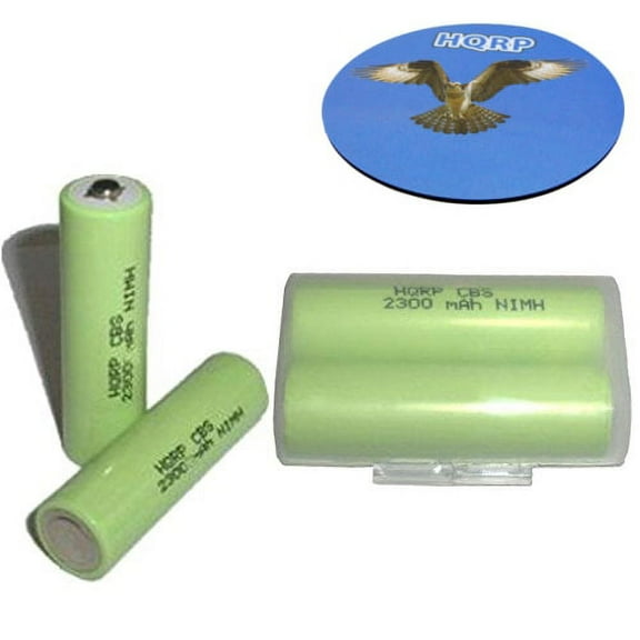 HQRP Four Rechargeable NiMh Batteries for Canon NB-1AH / NB-2AH / NB-3AH / NB4-100 / NB4-300 Replacement + HQRP Coaster
