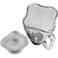 thumbnail image 1 of HQRP Glass Square Replacement Blender Jar Set Compatible with Oster Osterizer Blender Models, 6-Cup, 1.75L Pitcher, 0.46 Gallon Capacity, White Lid, 1 of 7