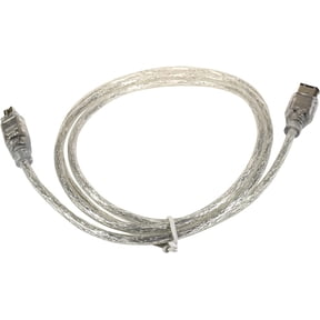 HQRP IEEE 1394 4pin to 6pin Cable / Cord compatible with Canon Optura Pi, S1, Xi, Vistura, VIXIA HV10 Camcorder