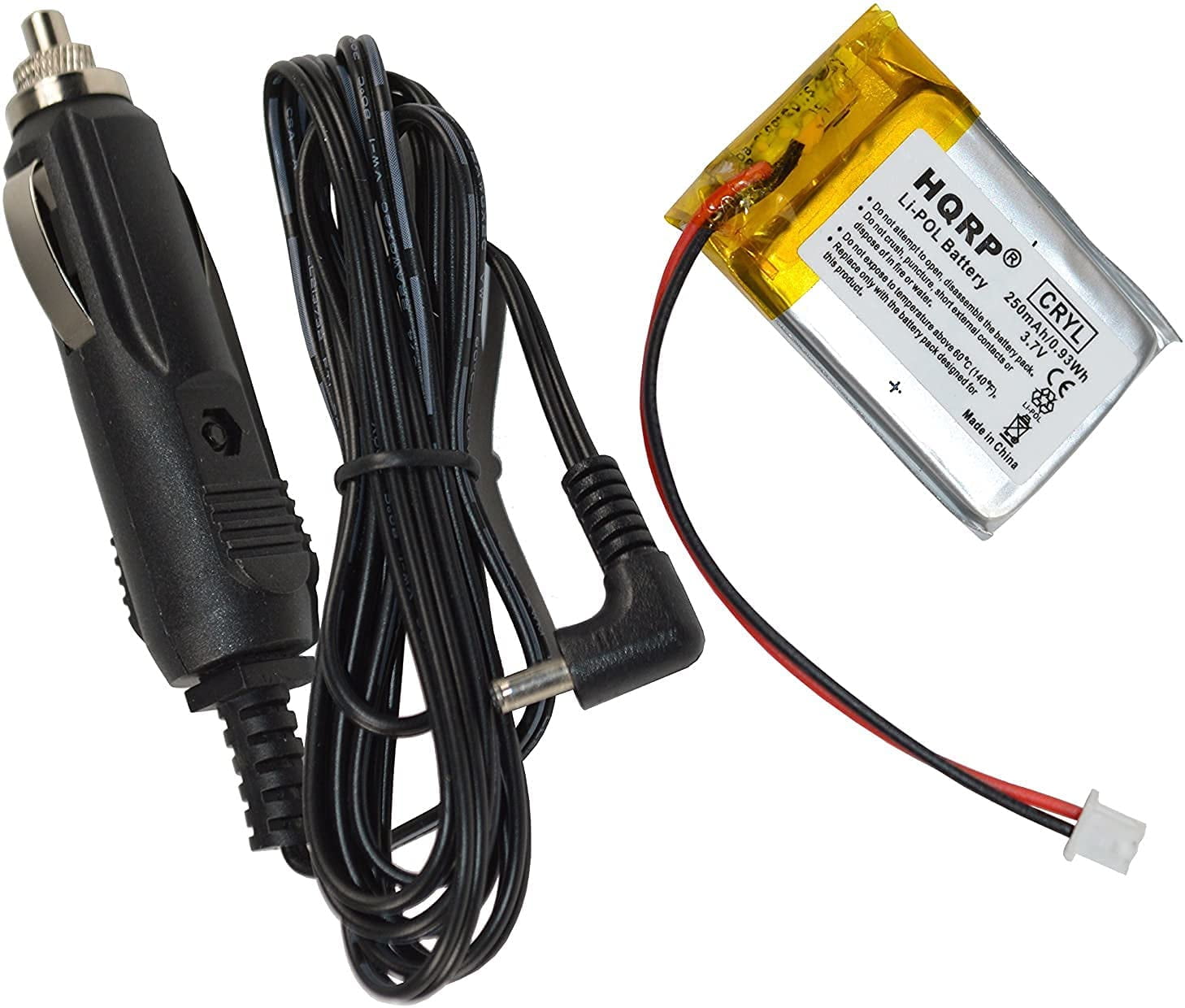 HQRP Kit Battery and Car Charger for VXI Blue Parrott 203664