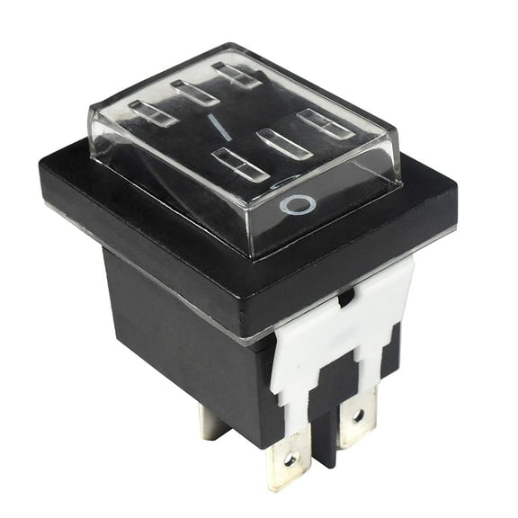 HQRP On Off Power Switch Compatible with KEDU HY12-9-7 HY12-9-4 Saba CB-52 Fridge 4-Pins with Waterproof Cover for Power Tools, UL Listed