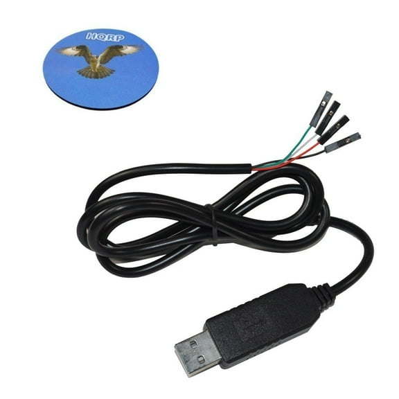 HQRP PL2303 USB to RS232 TTL Serial Auto Converter Cable Cord plus HQRP Coaster