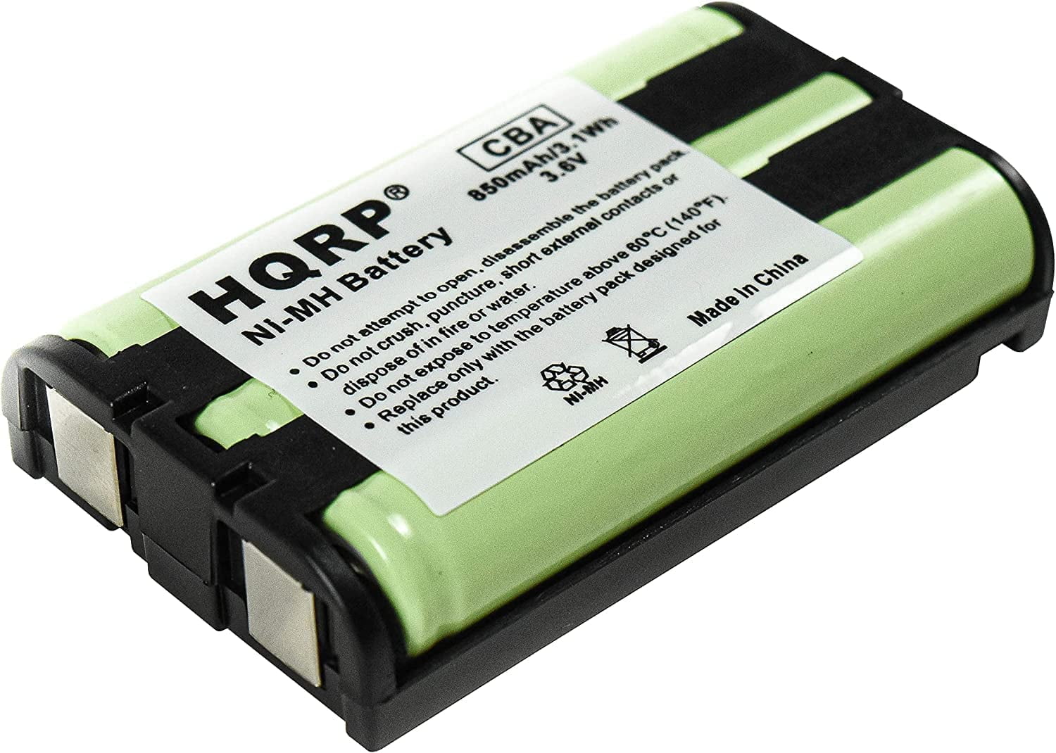 HQRP Phone Battery for Panasonic KX-TG2302B KX-TG2312W KX-TG2313F