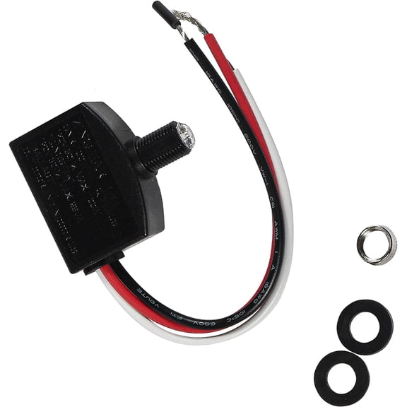 HQRP Photocell Sensor LED Light Switch Indoor Outdoor Compatible with Zing Ear SNR-100WF, UL Listed