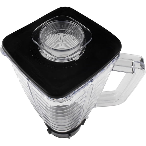 HQRP Plastic Square Replacement Blender Jar Set, 4.5" Top Compatible with Oster Osterizer Blender Models, 5-Cup, 1.25L Pitcher, 0.33 Gallon Capacity