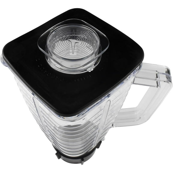 HQRP Plastic Square Replacement Blender Jar Set, 4.5" Top Compatible with Oster Osterizer Blender Models, 5-Cup, 1.25L Pitcher, 0.33 Gallon Capacity