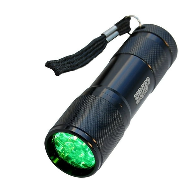 HQRP Powerful 9 Led Green Light Flashlight