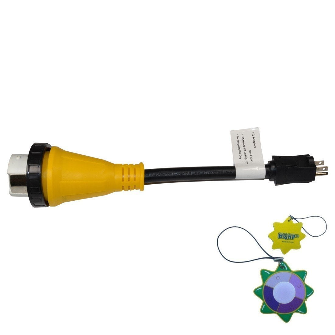 HQRP RV Locking Adapter – 15A Male To 50A Female Twist Lock Plug Connector With Sun Meter 1 thumbnail image