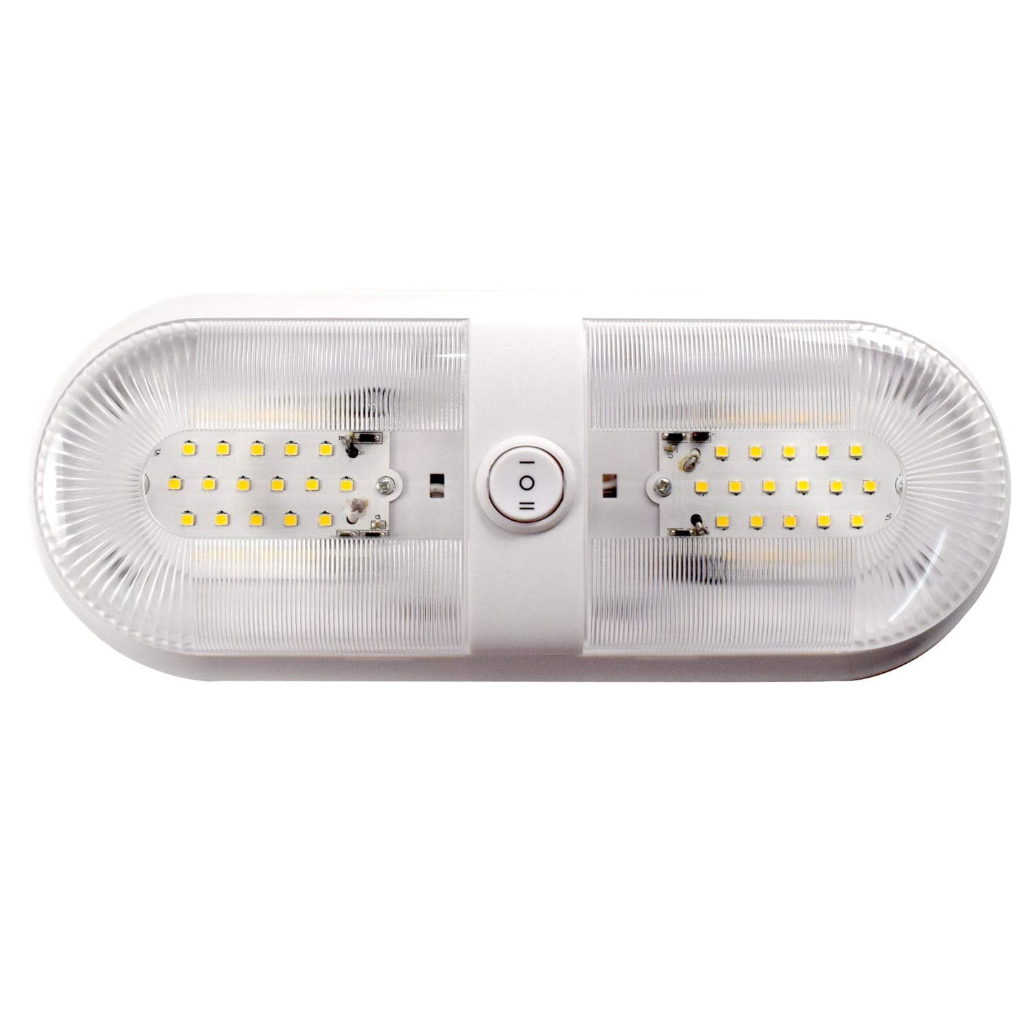 HQRP RV LED Ceiling Double Dome 12V-24V 560 Lumen Interior Indoor Light ...