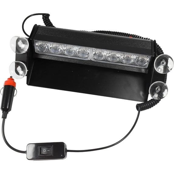 HQRP Red / Blue 8-LED Vehicle Dash Warning Strobe Fog Flash Light for Boat / RV / Car / Truck / Caravan 4x4 Type