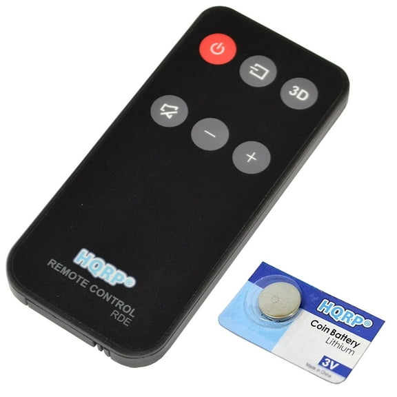 HQRP Remote Control for Klipsch R-10B, R-20B, ICON SB-1, THEATER SB-3, CS-30 1015073 Soundbar Speaker System Controller + HQRP Coaster
