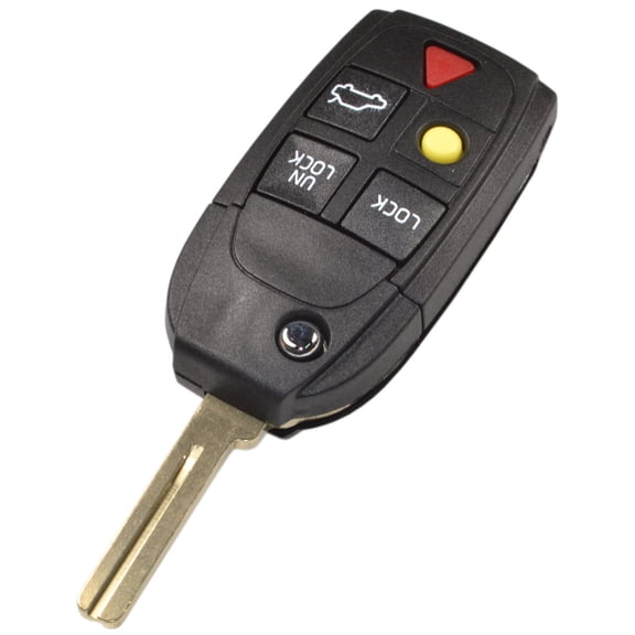 HQRP Remote Flip Folding Key Fob Shell Case Keyless Entry w/5 Buttons for Volvo S80 2004 2005 2006