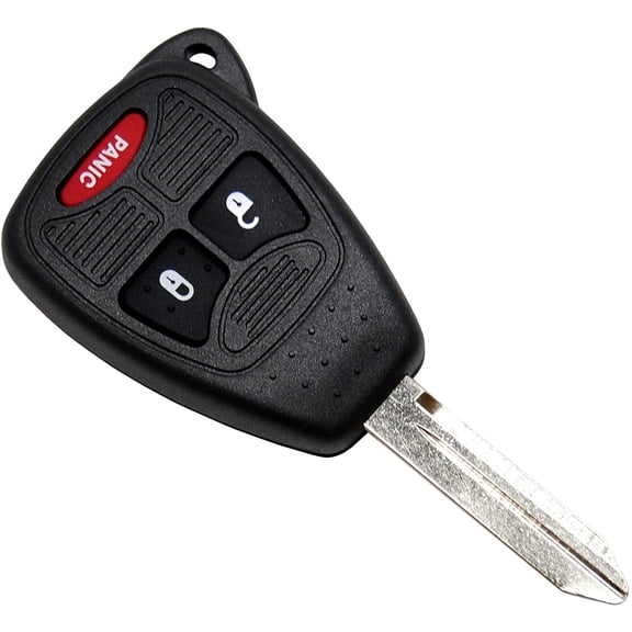 HQRP Remote Ignition Key Fob Shell Case Keyless Entry w/ 3 Buttons works with Dodge Avenger 08-14; Caliber Nitro 07-12; Charger 06-07; Durango 04-13; Ram 1500 2500 3500 06-09 plus UV Meter