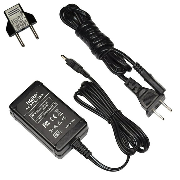 HQRP Replacement AC Adapter / Charger for Sony HandyCam CCD-TRV215 CCDTRV215 CCD-TRV65 CCDTRV65 CCD-TRV615 CCDTRV615 Camcorder with USA Cord & Euro Plug Adapter
