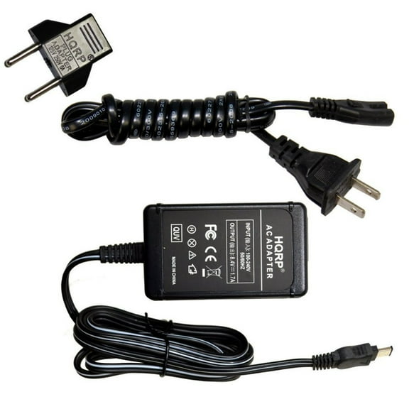 HQRP Replacement AC Adapter / Charger compatible with Sony HandyCam DCR-TRV33, DCR-TRV38, DCR-TRV39, DCR-TRV50 Camcorder with USA Cord & Euro Plug Adapter