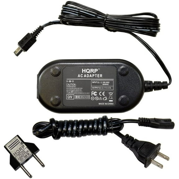 HQRP Replacement AC Adapter / Charger for JVC GZ-MG630R, GZ-MG630RU, GZ-MG630RUS, GZ-MG630SU, GZ-MG630A, GZ-MG630AUS, GZMG630AU Camcorder