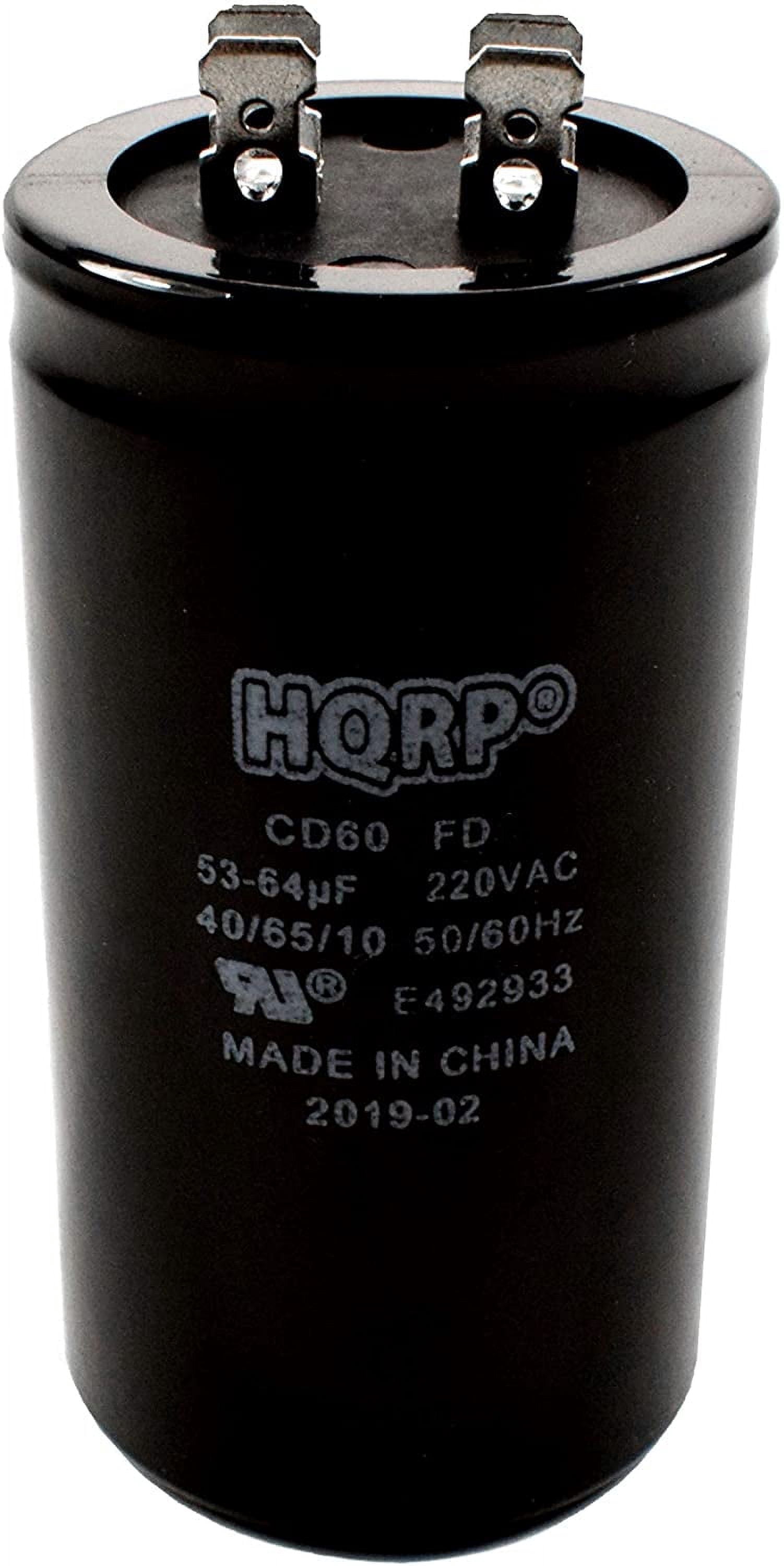 HQRP Start Capacitor works with LiftMaster 30B363 30B532 30B532-1 Chamberlain, Sears Craftsman, Master Mechanic 1/2 Hp Garage Door Opener 53-64MFD 53-64uf 220V CD60