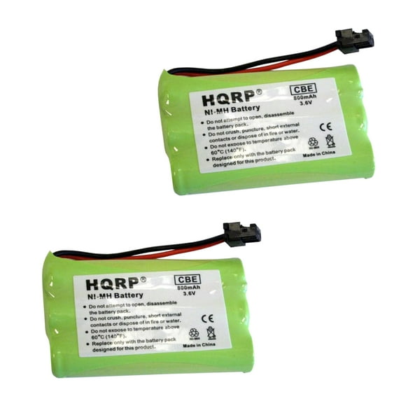 HQRP TWO Cordless Phone Batteries for Lenmar CBC909, BATT-909, ER-P512 Replacement