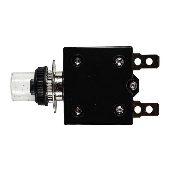 HQRP Thermal Circuit Breaker, 98 Series 20A 125/250VAC Push-Button Reset with Quick Connect Terminals and Waterproof Button Cover 32VDC Thermal Overload