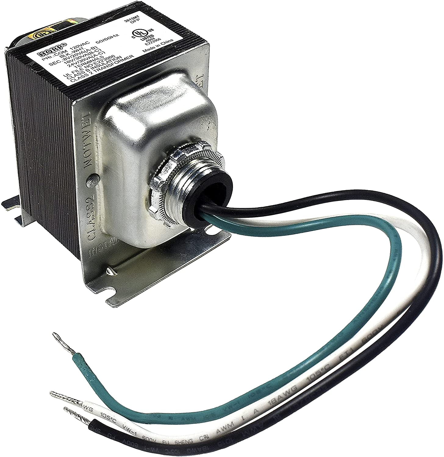HQRP TriVolt (8V 20VA, 16V 30VA or 24V 30VA) Transformer Compatible