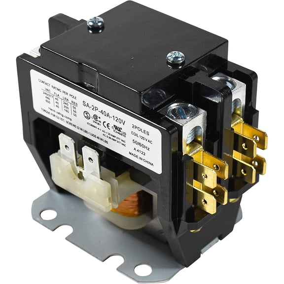 HQRP Two Pole / 2-Pole 40 Amp Coil 120-Volt AC Heavy Duty Lighting Contactor Definite Purpose Relay