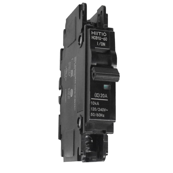 HQRP UL 489 Miniature Circuit Breaker, HCB1U-60C20/1 Series, 1 Pole Breaker, 120/240V AC, 20A