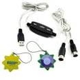 thumbnail image 1 of HQRP USB IN-OUT MIDI Interface Cable Converter PC to Music Keyboard Adapter Cord for Acorn Instruments Masterkey 61 USB MIDI Controller Keyboard, 1 of 3