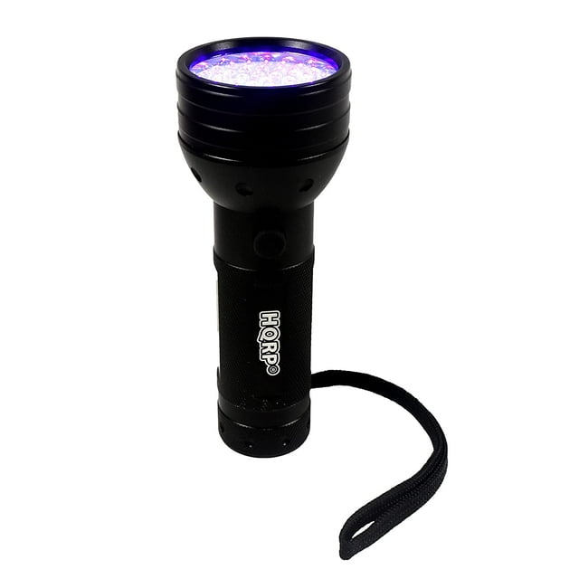 HQRP 51 LEDs UV Flashlight, 390nm Handheld Ultraviolet Light for Hunting, Stain/Blood/Detection