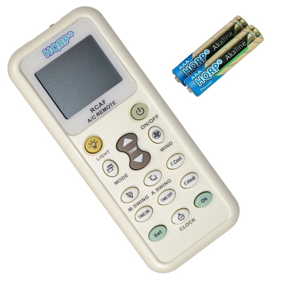 HQRP Universal A/C Remote Control Compatible with RIJIANG ROWA SACON SAMSUNG SANYO NEC SANZUAN SAPORO SAST SENSOR SAN-KEY Air Conditioner / Fahrenheit displaying